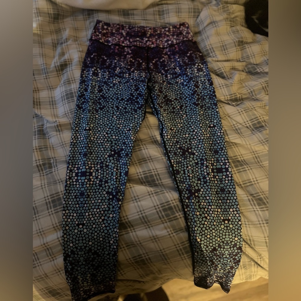 LotusX blue mosaic leggings
